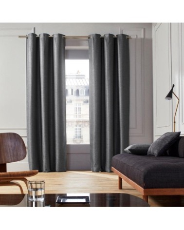 Rideau à oeillets 145x220 cm Plomb