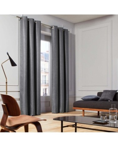 Rideau à oeillets 145x220 cm Plomb