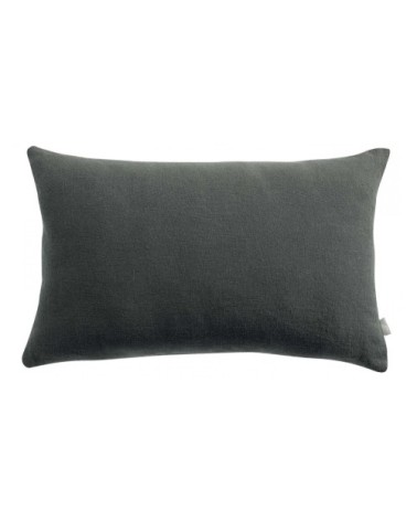 Coussin uni  en coton tonnerre 30 x 50