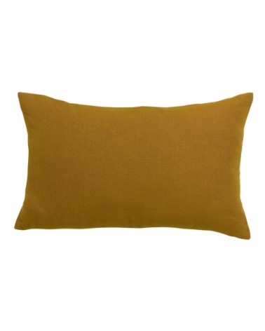 Coussin uni  en lin bronze 40 x 65