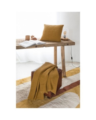 Coussin stonewashed  en coton bronze 30 x 50