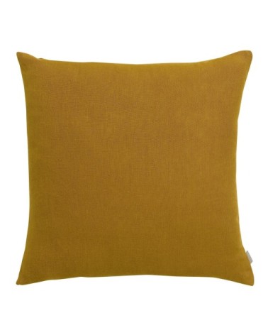 Coussin uni  en lin bronze 45 x 45