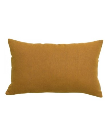 Coussin uni  en lin bronze 30 x 50