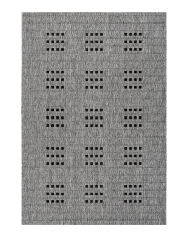 Tapis extérieur polypropylène argent 80x230