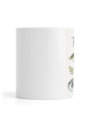 Mug en céramique en blanc ivoire & bleu