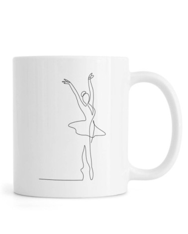 Mug en céramique en blanc & noir