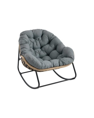 Fauteuil de jardin acier gris anthracite