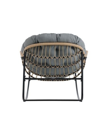 Fauteuil de jardin acier gris anthracite