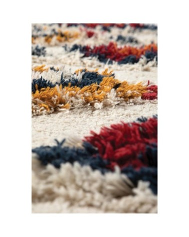 Tapis  en coton ivoire/multi diameter 160