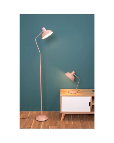 Lampe à poser en métal rose