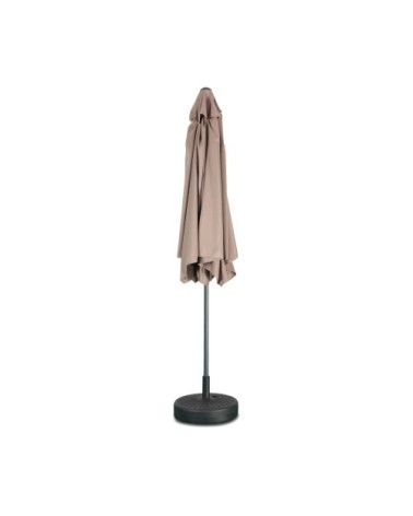 Parasol droit rond ?300cm taupe, mât central aluminium