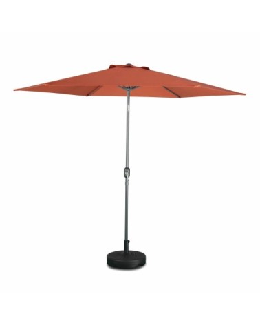 Parasol droit rond ?300cm terracotta, mât central aluminium