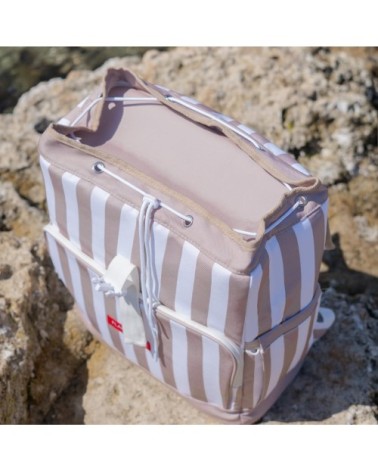 Sac à dos glacière 25L isotherme 6h beige