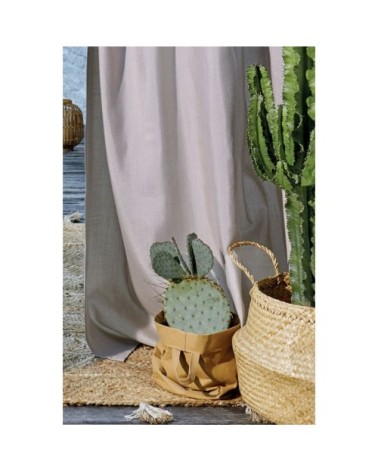 Rideau extérieur gris galet 140x250