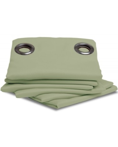 Rideau occultant vert amande 140 x 260