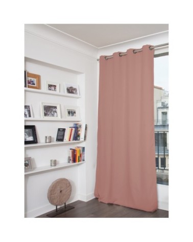 Rideau occultant rose vieux rose 140 x 260