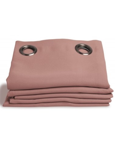 Rideau occultant rose vieux rose 140 x 260