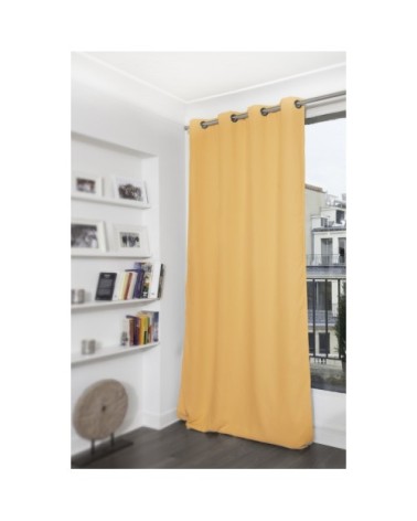 Rideau occultant jaune maïs 140 x 260