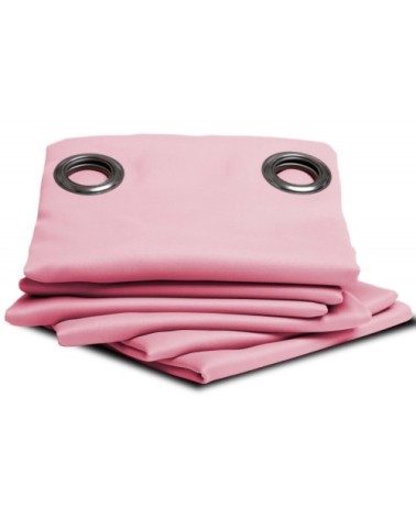 Rideau occultant rose camelia 140 x 260