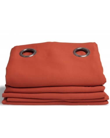 Rideau occultant orange rouille 140 x 260