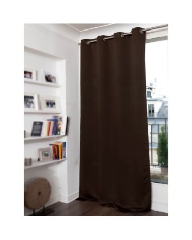 Rideau occultant marron 140 x 260