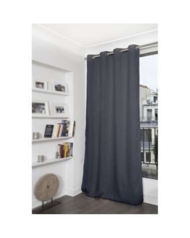 Rideau occultant gris fumée 140 x 260
