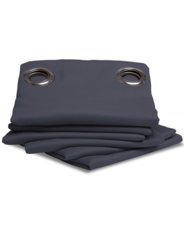 Rideau occultant gris fumée 140 x 260