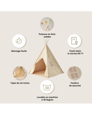 Tipi en coton blanc