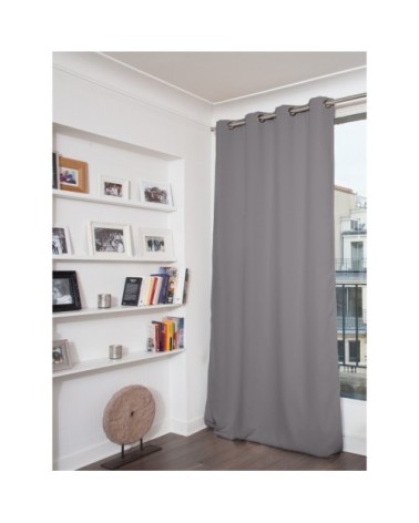 Rideau occultant gris stratus 140 x 180