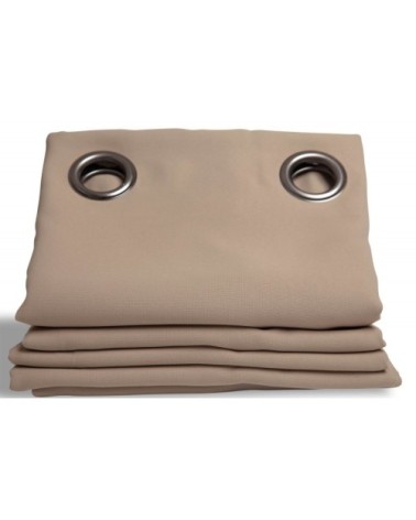 Rideau occultant beige pélican 140 x 260