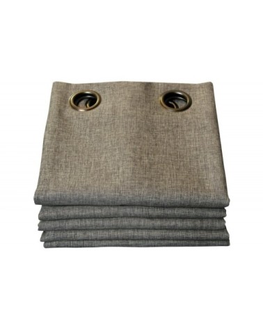 Rideau occultant total gris taupe 135 x 260