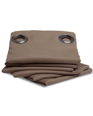 Rideau occultant beige pélican 140 x 260