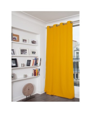 Rideau occultant jaune maïs 140 x 260