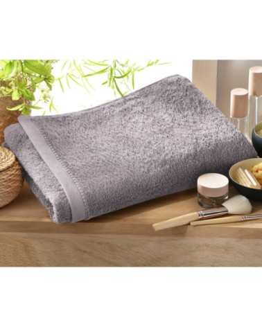 Serviette de toilette grise 50x100 en coton bio