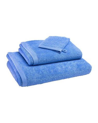 Drap de bain bleu 100x150 en coton bio