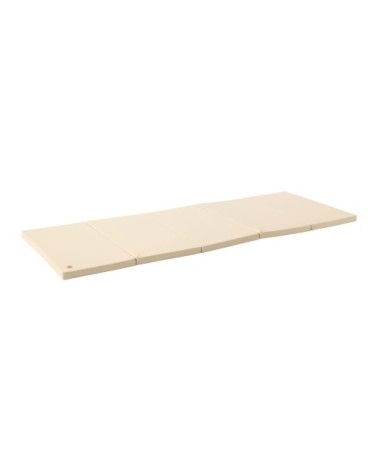 Tapis de gymnastique pliable en microfibre beige