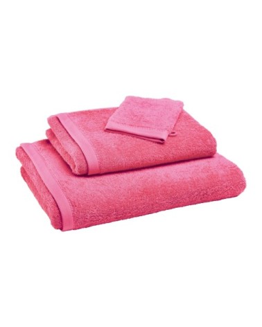 Gants de toilette rose framboise 15x21 en coton bio