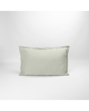 Taie d'oreiller naturelle en lin gris clair 50x70 cm
