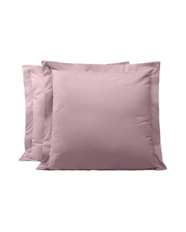 Lot de 2 taies d'oreillers en percale de coton violet 65x65 cm