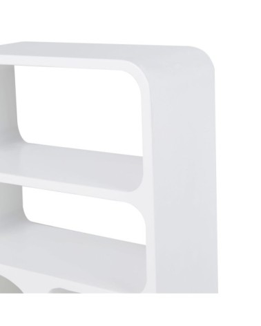 Etagère en bois effet béton blanc mat 40x65