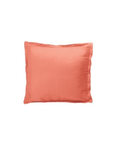 Taie d'oreiller naturelle en lin saumon 50x70 cm