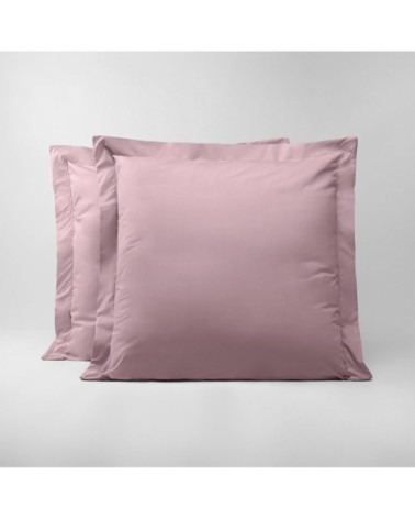 Lot de 2 taies d'oreillers en percale de coton violet 50x70 cm