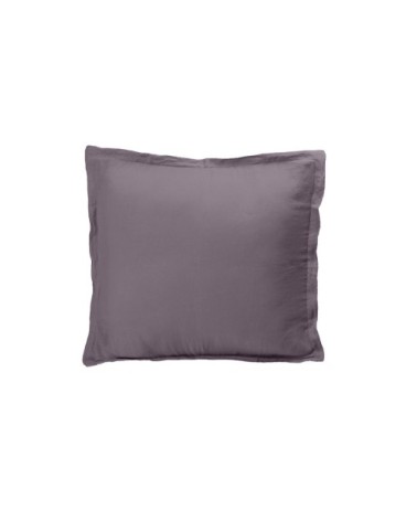 Taie d'oreiller naturelle en lin gris foncé 50x70 cm