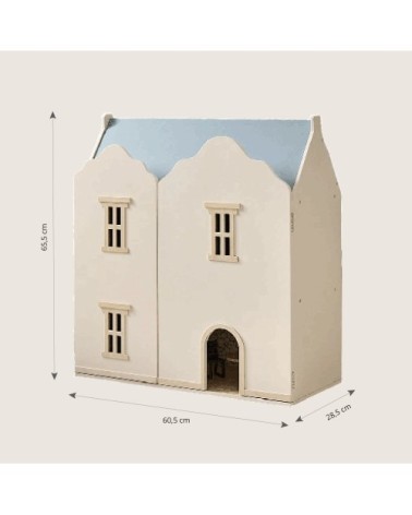 Maison de poupée en panneau de particules beige