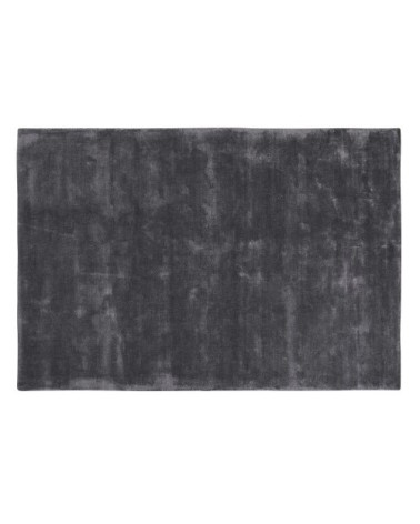 Tapis en coton et en viscose gris anthracite, 160x230