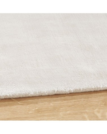 Tapis en coton et en viscose beige, 160x230