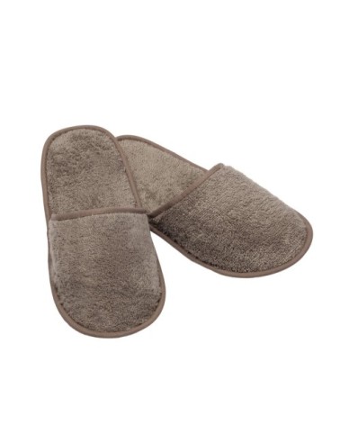 Chausson de bain en eponge taupe taille 39