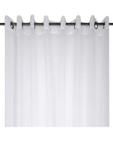 Voilage uni à oeillets polyester blanc 280 x 140