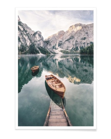 Affiche bleu & vert 30x45