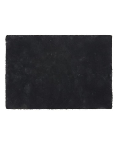 Tapis immitation fourrure noire, 140x200